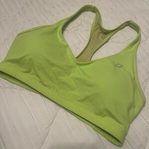 Lorna Jane Green Sports Bra with Racerback Design